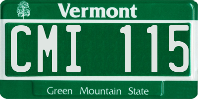 VT license plate CMI115
