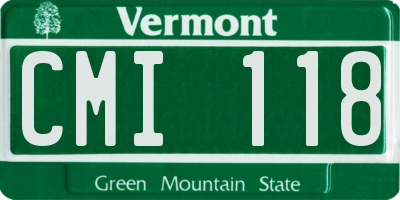 VT license plate CMI118