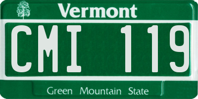 VT license plate CMI119