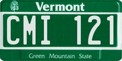 VT license plate CMI121