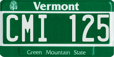 VT license plate CMI125