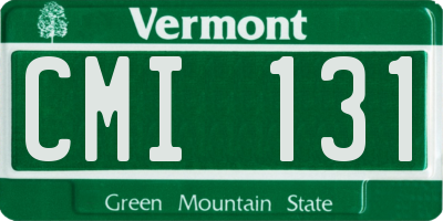 VT license plate CMI131