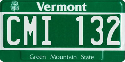 VT license plate CMI132