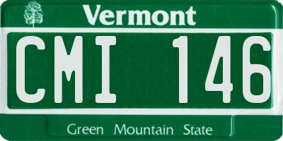 VT license plate CMI146