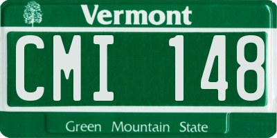 VT license plate CMI148