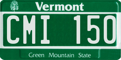 VT license plate CMI150