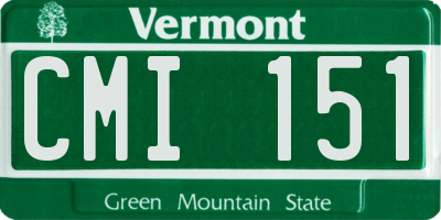 VT license plate CMI151
