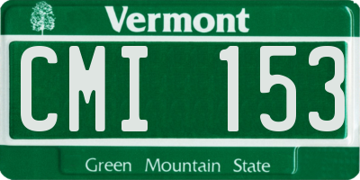 VT license plate CMI153
