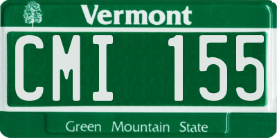 VT license plate CMI155