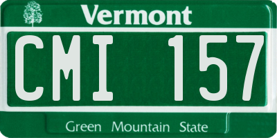 VT license plate CMI157