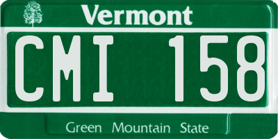 VT license plate CMI158