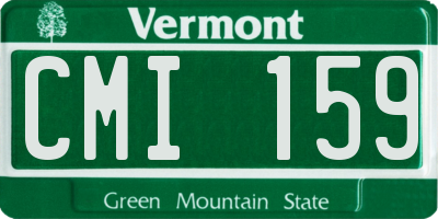 VT license plate CMI159
