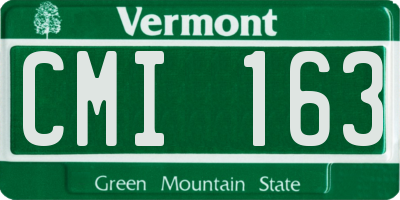 VT license plate CMI163