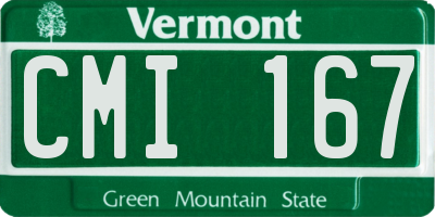 VT license plate CMI167