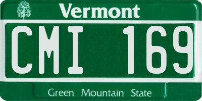 VT license plate CMI169