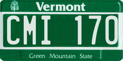 VT license plate CMI170