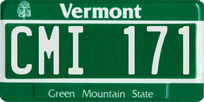 VT license plate CMI171