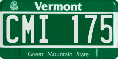 VT license plate CMI175