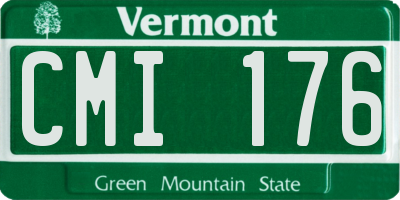 VT license plate CMI176
