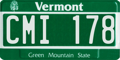 VT license plate CMI178