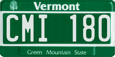 VT license plate CMI180