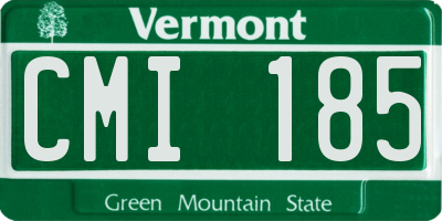 VT license plate CMI185