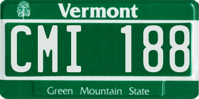 VT license plate CMI188