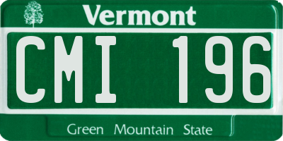 VT license plate CMI196