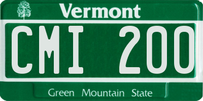 VT license plate CMI200