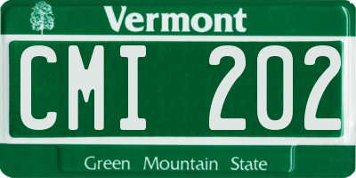 VT license plate CMI202