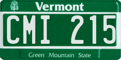 VT license plate CMI215
