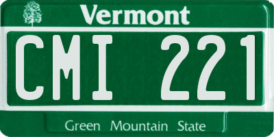 VT license plate CMI221
