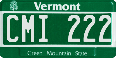 VT license plate CMI222