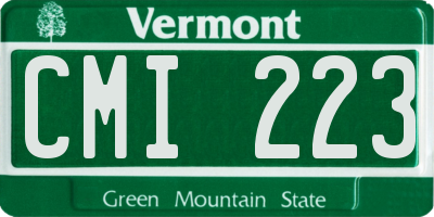VT license plate CMI223