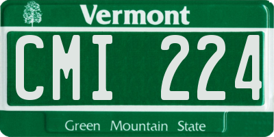 VT license plate CMI224
