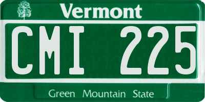 VT license plate CMI225