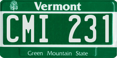 VT license plate CMI231