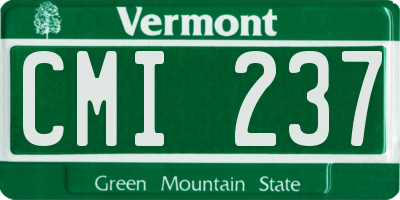 VT license plate CMI237