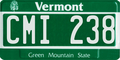 VT license plate CMI238