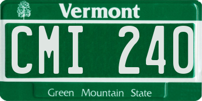 VT license plate CMI240