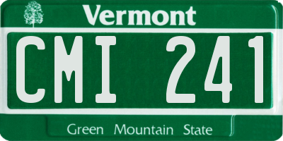 VT license plate CMI241