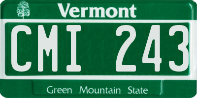 VT license plate CMI243