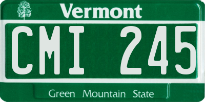 VT license plate CMI245