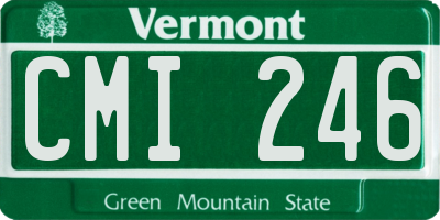 VT license plate CMI246