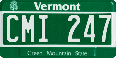 VT license plate CMI247