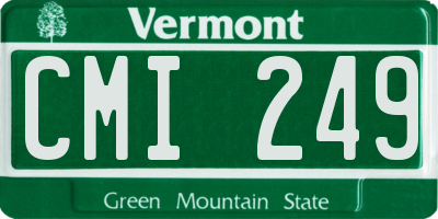 VT license plate CMI249
