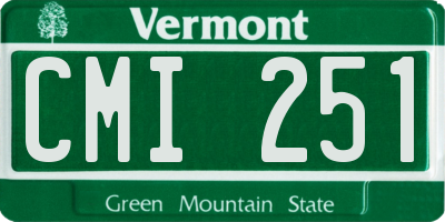 VT license plate CMI251