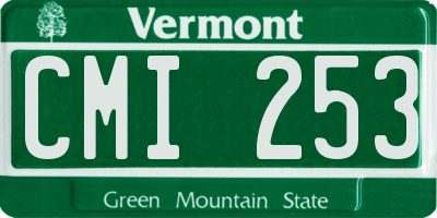 VT license plate CMI253
