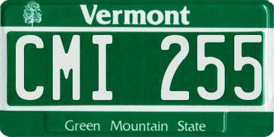 VT license plate CMI255