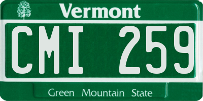 VT license plate CMI259